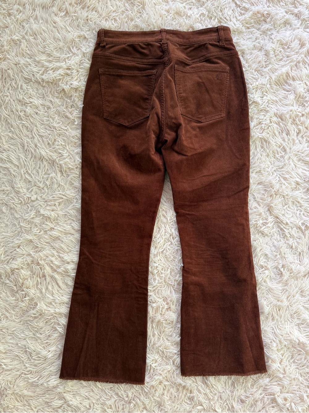 DL1961 Bridget Cropped High Rise Instasculpt Boot Corduroy Pants Brown 28 - Picture 8 of 8